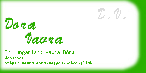 dora vavra business card